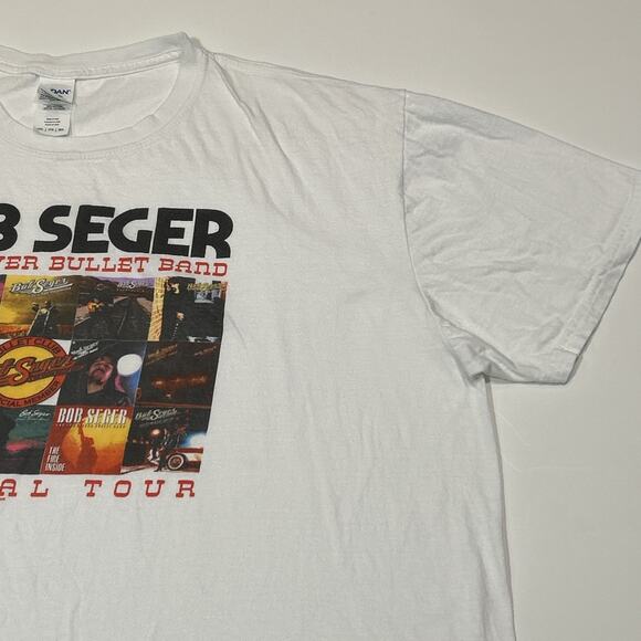 Bob Seger Shirt Mens Size 2XL XXL White Final Tour Concert Tee Silver Bullet - Picture 4 of 13